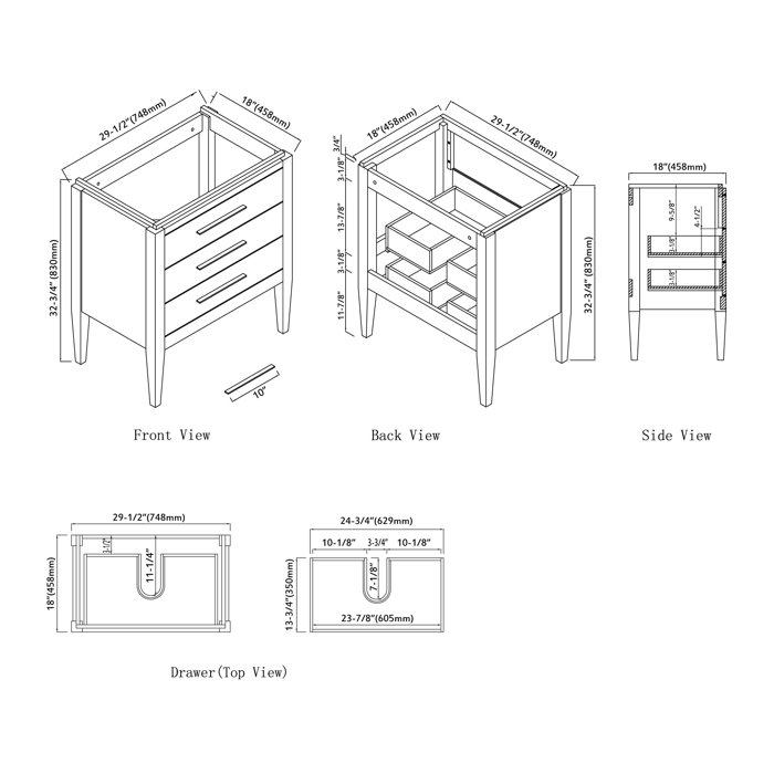 Wrought Studio Wonderlin 30" Single Bathroom Vanity Set & Reviews Wayfair